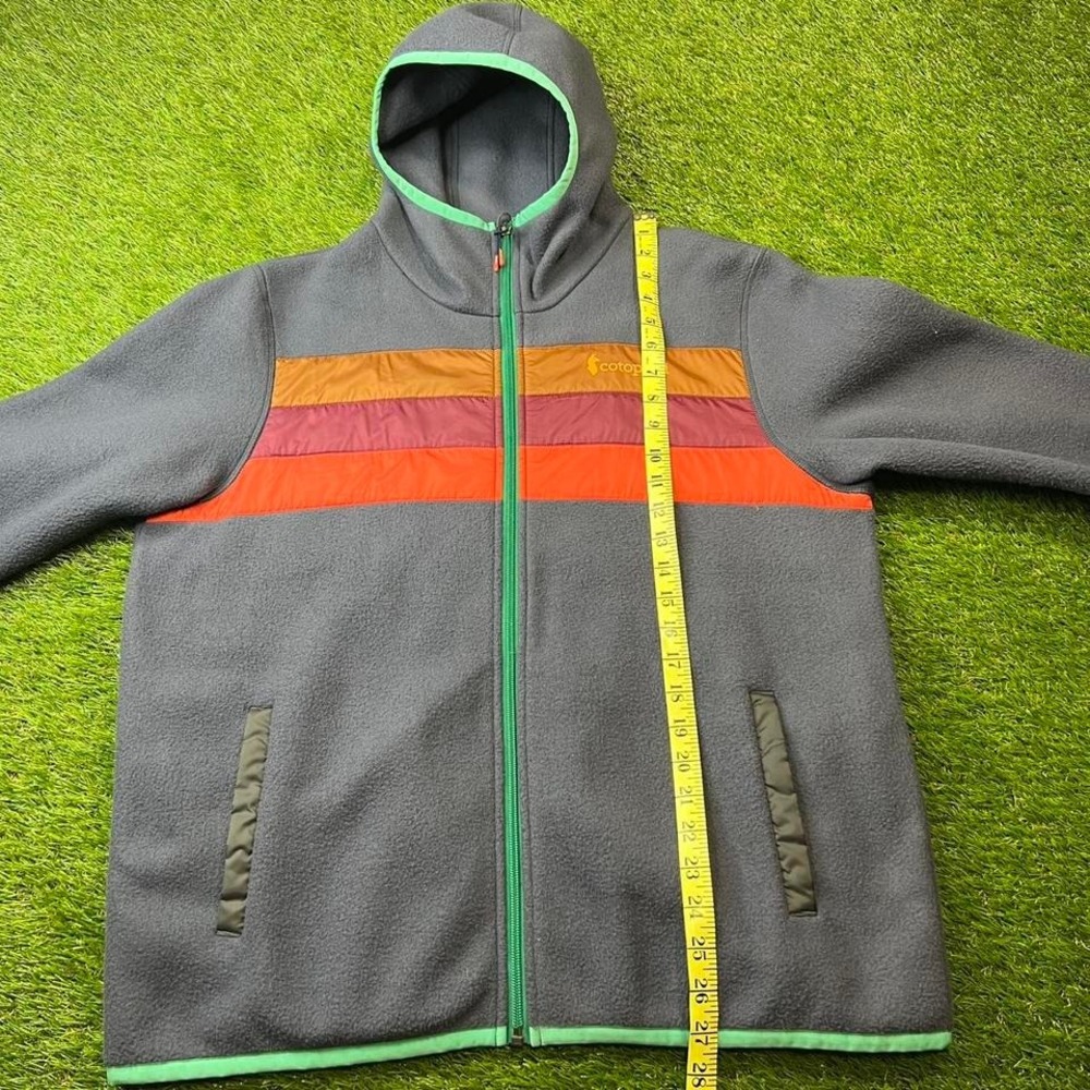 Cotopaxi Teca Fleece Hooded Jacket Women's XL Stripe Full Zip Pink Orange Hiking - Picture 6 of 7